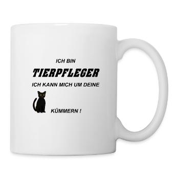 Ich bin Tierpfleger Ich kann mich um deine Katze - Tasse - Weiß - Rechts