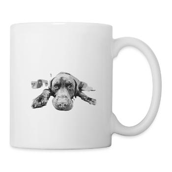 Das Leben ist besser mit Labrador Labrador mein Hund - Tasse - Weiß - Rechts