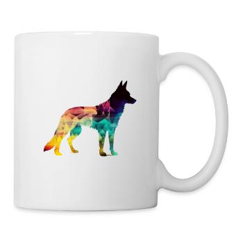 Beautiful dog - colorful dog - Mug - white - Right