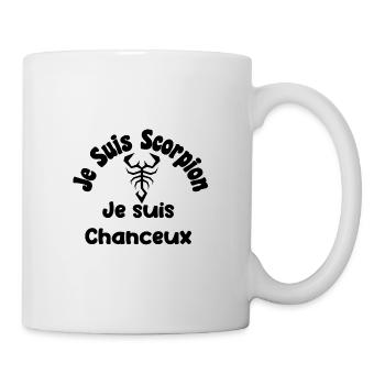 scorpion zodiaque signe - Je suis chanceuse - Mug blanc - blanc - Droite