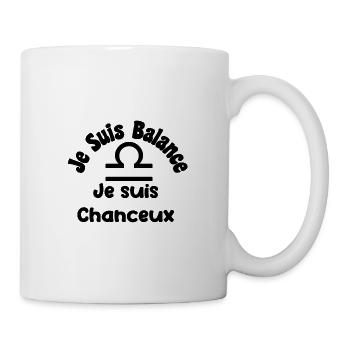 balance zodiaque signe - Je suis chanceux - Mug blanc - blanc - Droite