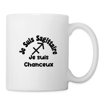 Sagittaire Zodiaque Signe - Je suis chanceux - Mug blanc - blanc - Droite