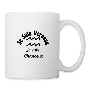 Verseau zodiaque signe - Je suis chanceux - Mug blanc - blanc - Droite