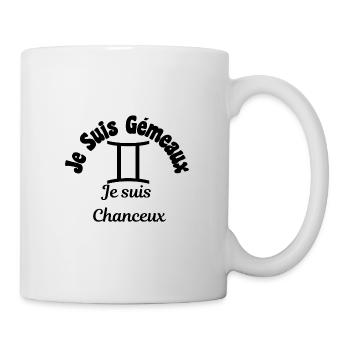 gémeaux zodiaque signe - Je suis chanceux - Mug blanc - blanc - Droite