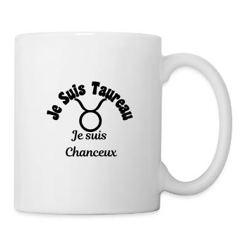 Taureau zodiaque signe - Je suis chanceux - Mug blanc - blanc - Droite