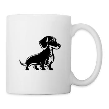 Dackel Baby - Tasse - Weiß - Rechts