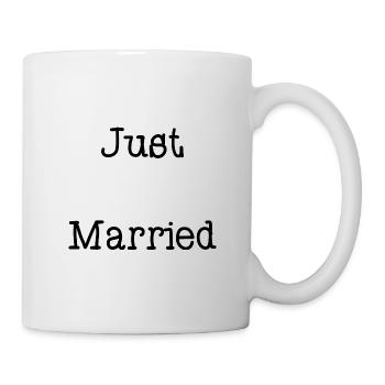 PAAR. ICH HABE GERADE GEHEIRATET. Junggesellinnenabschied. VALENTINSTAG. MARIES - Tasse - Weiß - Rechts