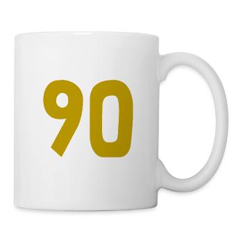 90. 90 ANS. 90e ANNIVERSAIRE. ANNIVERSAIRE 90 ANS. - Mug blanc - blanc - Droite