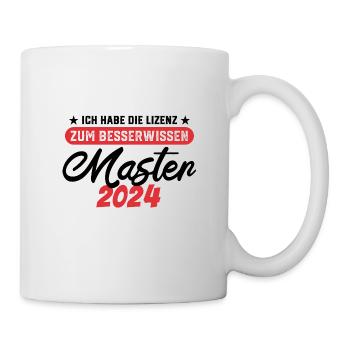 Master 2024 Masterabschluss Sponsion Promotion - Tasse - Weiß - Rechts
