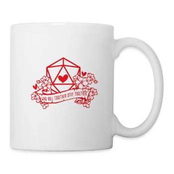 Wer zusammen rollt, bleibt zusammen RPG Valentinstag - Tasse - Weiß - Rechts