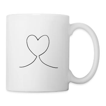 Symbole du cœur amour - Mug blanc - blanc - Droite
