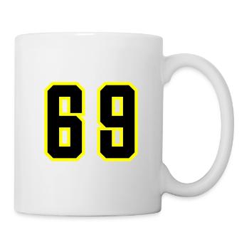 69 Zahl Trikot - Tasse - Weiß - Rechts