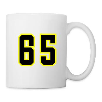 65 Zahl Trikot - Tasse - Weiß - Rechts
