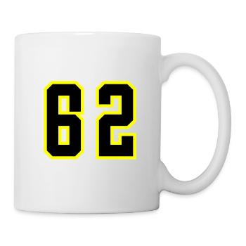 62 Zahl Trikot - Tasse - Weiß - Rechts