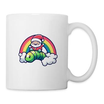 Ver Père Noël Arc-en-ciel - Mug blanc - blanc - Droite