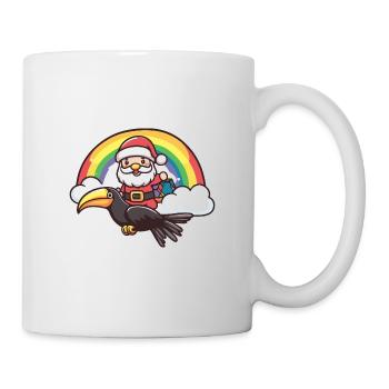 Toucan Bird Santa Claus Rainbow - Mug - white - Right