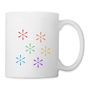 Sterne Regenbogen LGBTQ subtile Gay Pride - Tasse - Weiß - Rechts