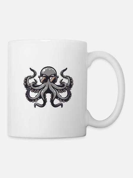Oktopus Tier - Tasse - Weiß