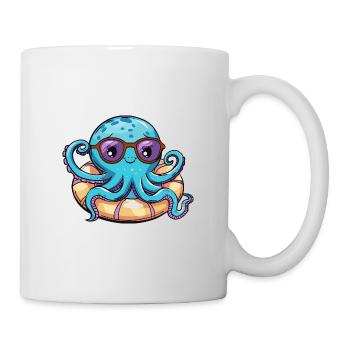 Oktopus Comic Cool - Tasse - Weiß - Rechts