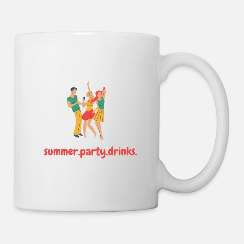 summer.party.drinks - Tasse - Weiß