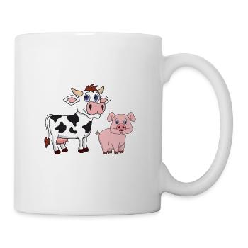 Cow pig - Mug - white - Right