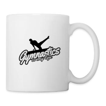 Turnen- Gymnastics is my life Turner Design - Tasse - Weiß - Rechts