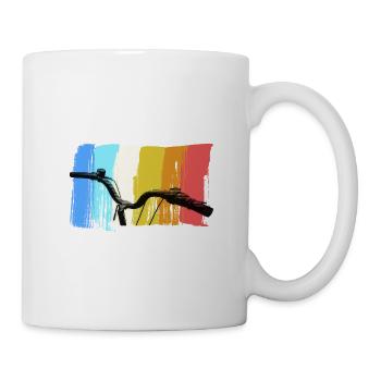 Lenkrad Fahrrad retro vintage Geschenk Motiv - Tasse - Weiß - Rechts