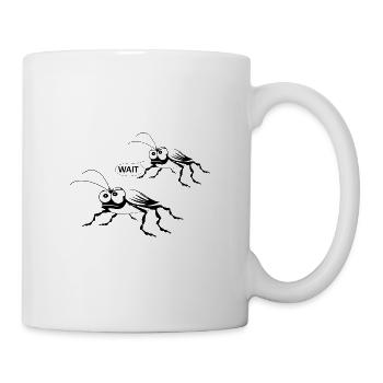 Laufende Kakerlaken - Tasse - Weiß - Rechts