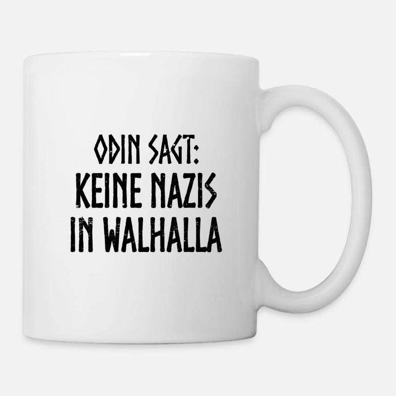 Keine nazis in walhalla - Tasse - Weiß