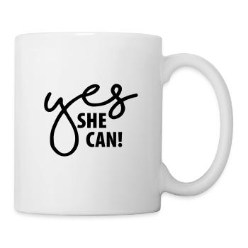 Oui, elle peut - Mug blanc - blanc - Droite