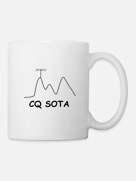 CQ SOTA ham radio logos - Mug - white