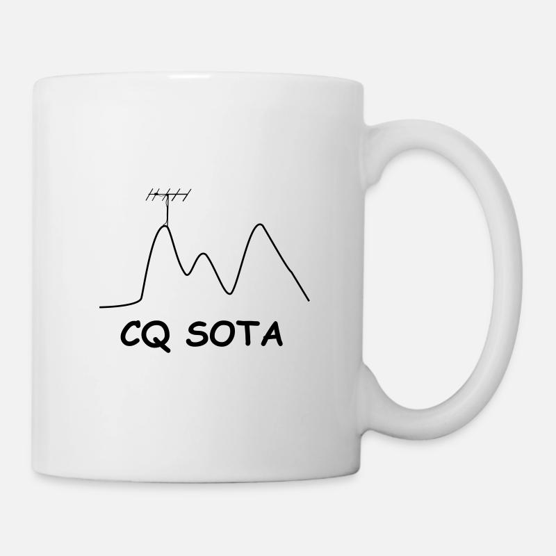 CQ SOTA ham radio logos - Mug - white