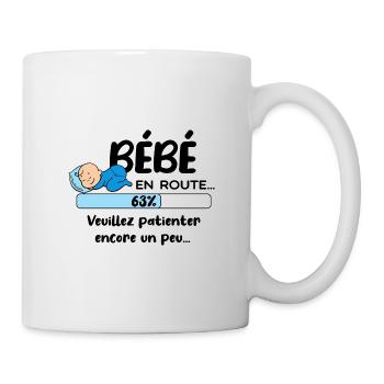 Bébé en route - Cadeau annonce grossesse humour - Mug blanc - blanc - Droite