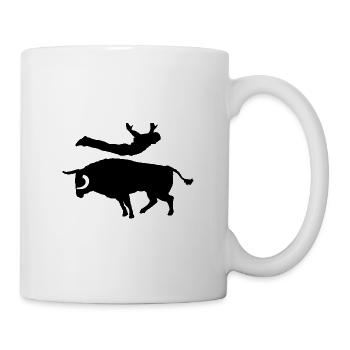 Landes jumping race over the Landes bull - Mug - white - Right
