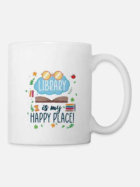 Bücherei Fan Spruch Lesen Bibliothek Bibliothekar - Tasse - Weiß