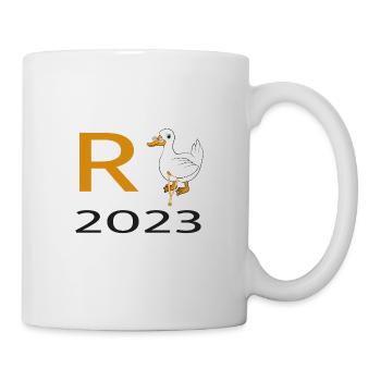 Rente Ente 2023 - Tasse - Weiß - Rechts