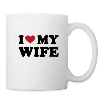 Ich liebe meine Frau - Tasse - Weiß - Rechts