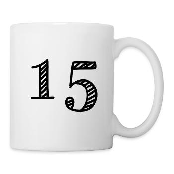 15. 15 YEARS. 15th ANNIVERSARY. 15 ANNIVERSARY. - Mug - white - Right