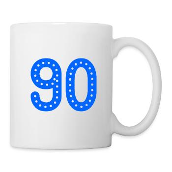 90. 90 YEARS. 90TH ANNIVERSARY. 90TH ANNIVERSARY. - Mug - white - Right