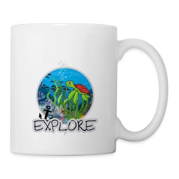 Underwater world holiday motif for divers - Mug - white - Right