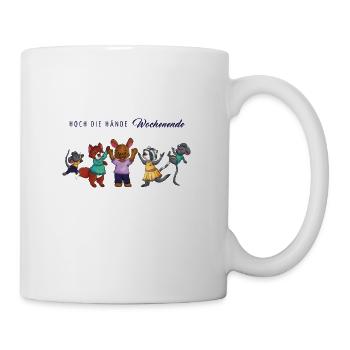 Hands up text - Mug - white - Right