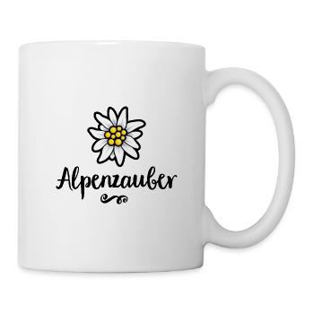 Edelweiss Blümchen Alpenzauber - Tasse - Weiß - Rechts