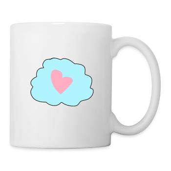 Cloud Blue Symbol Heart Love - Mug - white - Right