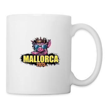 Mallorca 2025 Schwein - Tasse - Weiß - Rechts