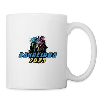 Barcelone 2025 Vacances Palmiers Colorés - Mug blanc - blanc - Droite