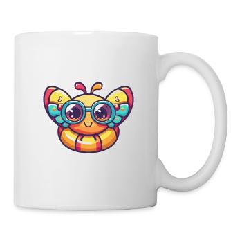 Papillon Bande Dessinée Cool - Mug blanc - blanc - Droite
