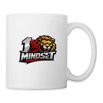 1% Mindset Lion Logo - Mug - white - Right
