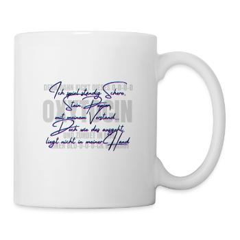 Ich_spiel_staendig_Schere-_Stein-_Papier_mit_m - Tasse - Weiß - Rechts