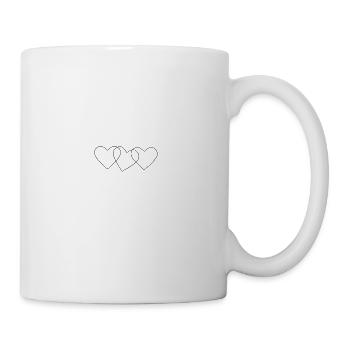 Herz Logo in schwarz das perfekte Geschenk - Tasse - Weiß - Rechts