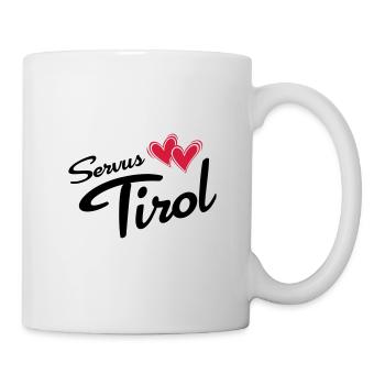 Servus Tyrol avec double coeur - Mug blanc - blanc - Droite
